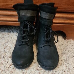 Dolce Vita Dixie Lace Up Black Ankle Boots 6